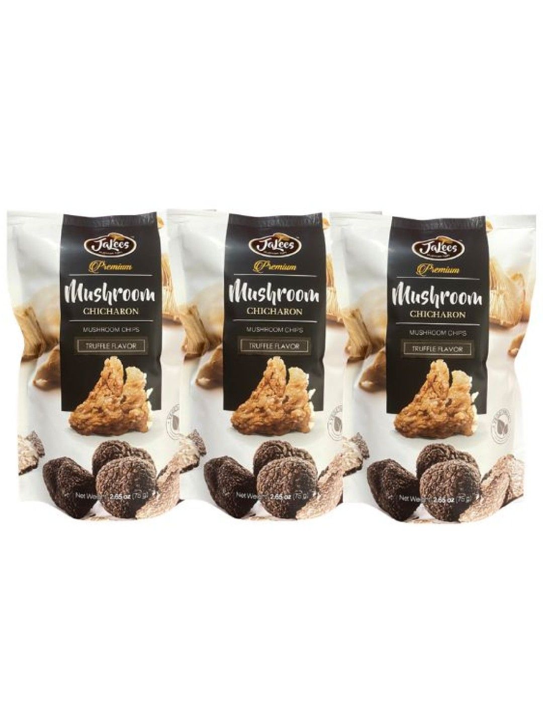 JA Lees Farms Mushroom Chicharon Bundle Of 3 X 75g (Truffle) | Edamama